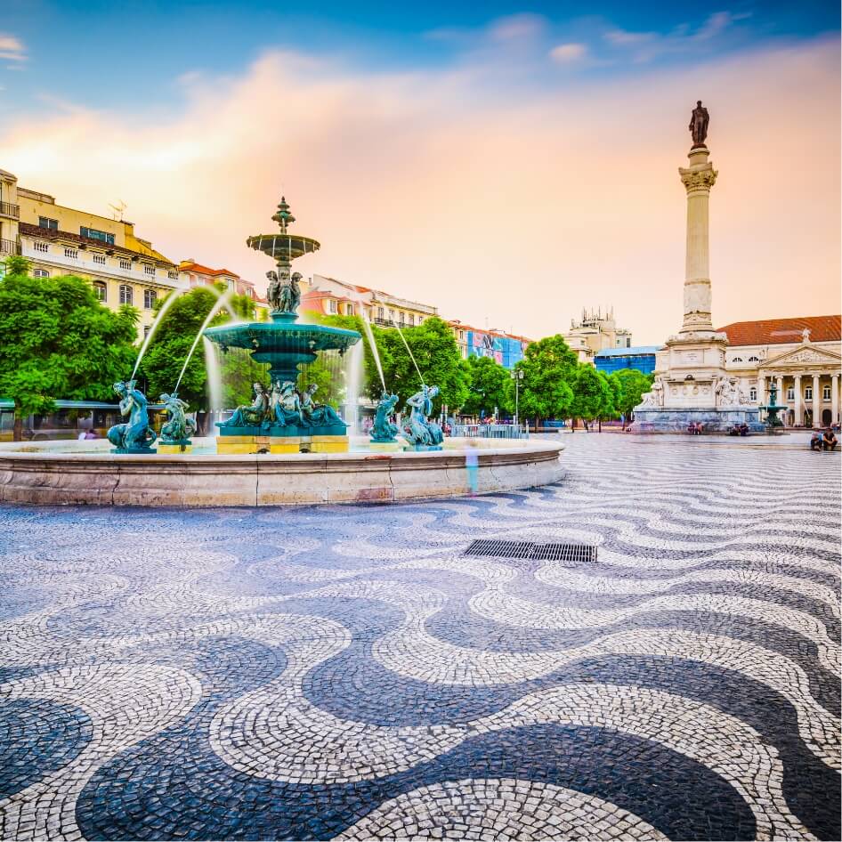 Rossio Square lisbone portugal